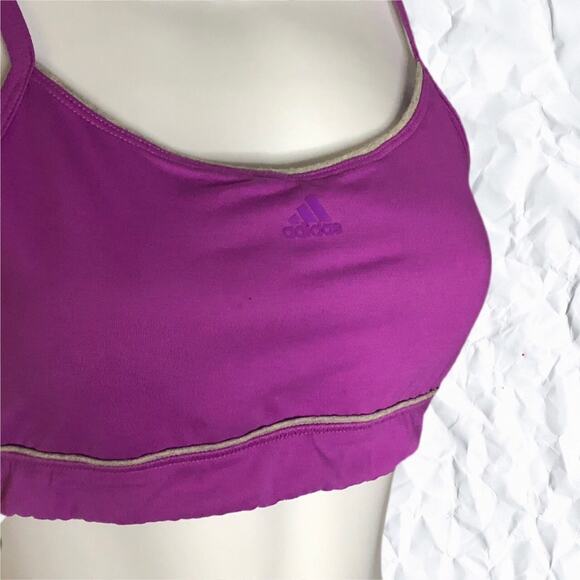 Adidas Climalite Purple Sports Bra - Medium - Picture 2 of 4